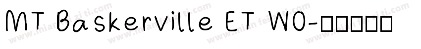 MT Baskerville ET W0字体转换